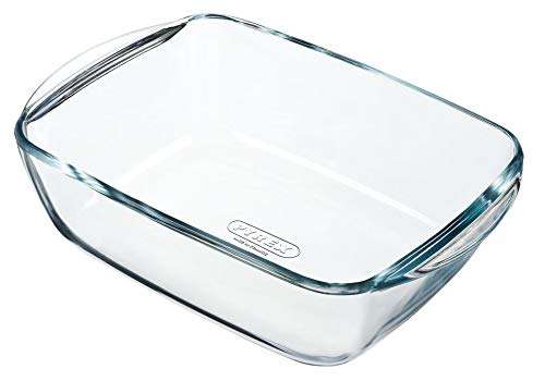 Plat rectangulaire en verre Pyrex Cook & Heat - 28 x 20 x 8 cm, avec Couvercle