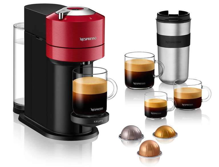 Cafetière à capsules connectée Nespresso Vertuo Next YY4296FD - 1,1L, Rouge