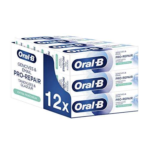 Lot de 12 tubes de dentifrice Oral-B Pro-Repair - 12 x 75ml