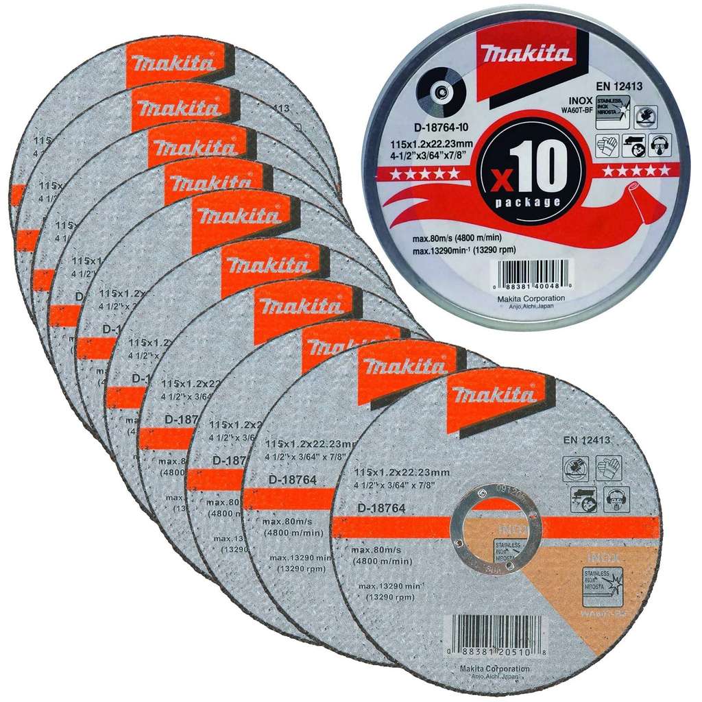 Disques à tronçonner Makita 115 mm (10 pcs) à 12,79 € | Dealabs