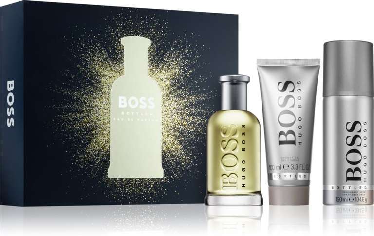 Coffret Hugo Boss Bottled - Eau de Toilette 100ml + gel douche parfumé 100ml + déodorant en spray 150ml