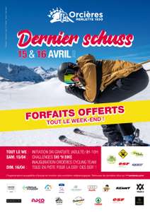 Forfait de Ski gratuit pour tous les 15 et 16 avril + Initiation ski gratuite + Buvette et animations gratuites - Orcières (05)