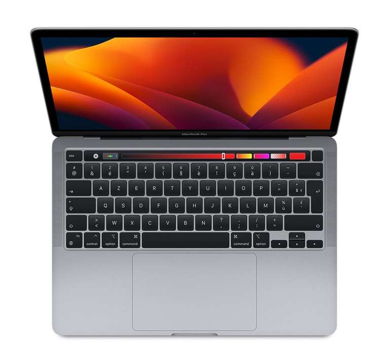 PC Portable 13" Apple MacBook Pro - M2, 16Go RAM, 256Go SSD, Touch Bar