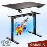 Bureau assis debout électrique Casaria Marron - 110 x 60 cm, avec écran LCD