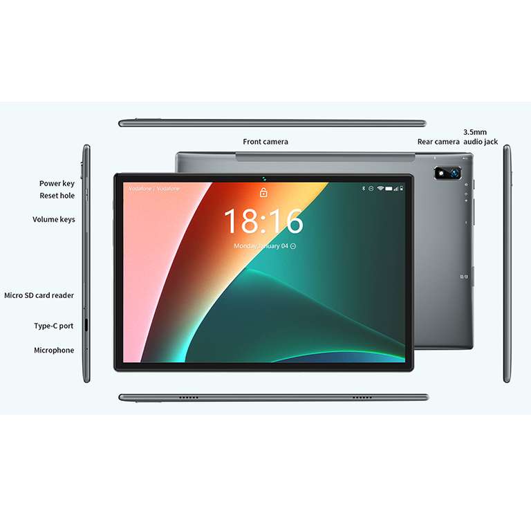 Tablette 10.1" BMAX MaxPad I10 Pro 4G - 1920x1200, 4 Go RAM, 64 Go (entrepôt FR)