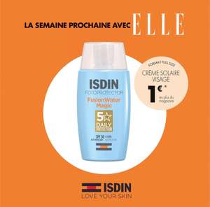 Magazine Elle + Isdin Fusion Water MAGIC SPF 50