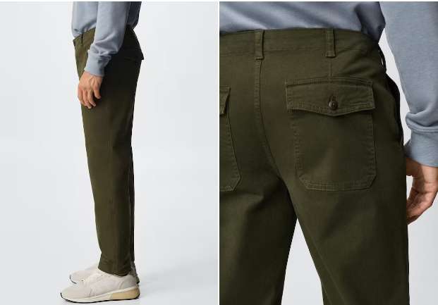 Pantalon chino regular fit - Kaki (du 38 au 44)