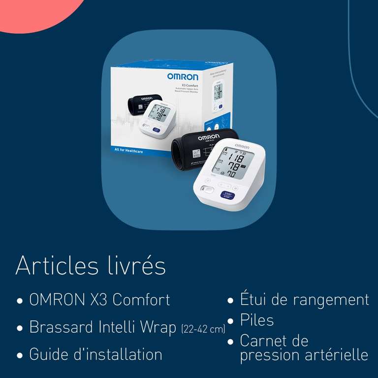 Tensiomètre Omron X3 Comfort - Moniteur de tension artérielle