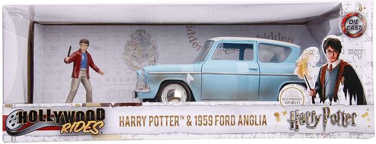 Voiture Ford Anglia 1959 Jada Harry Potter (avec 1 figurine HP incluse) - Echelle 1/24ème