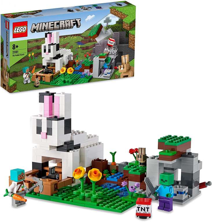 Jeu de construction Lego Minecraft : Le ranch lapin, Ferme avec Animaux 21181