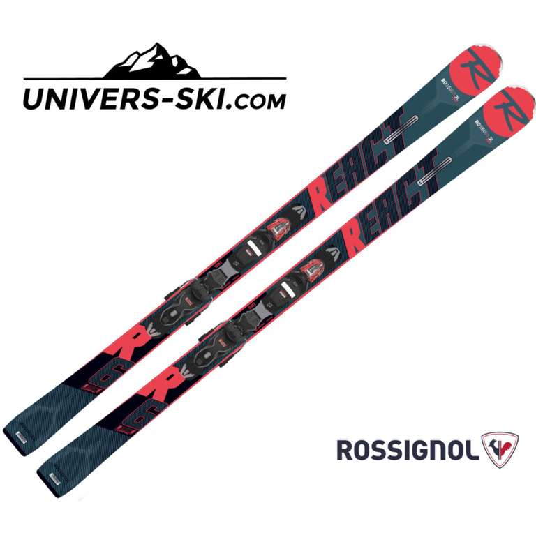 Paire de ski Rossignol React R6 Compact 2020 + Fixations Xpress 11 - 177cm (univers-ski.com)