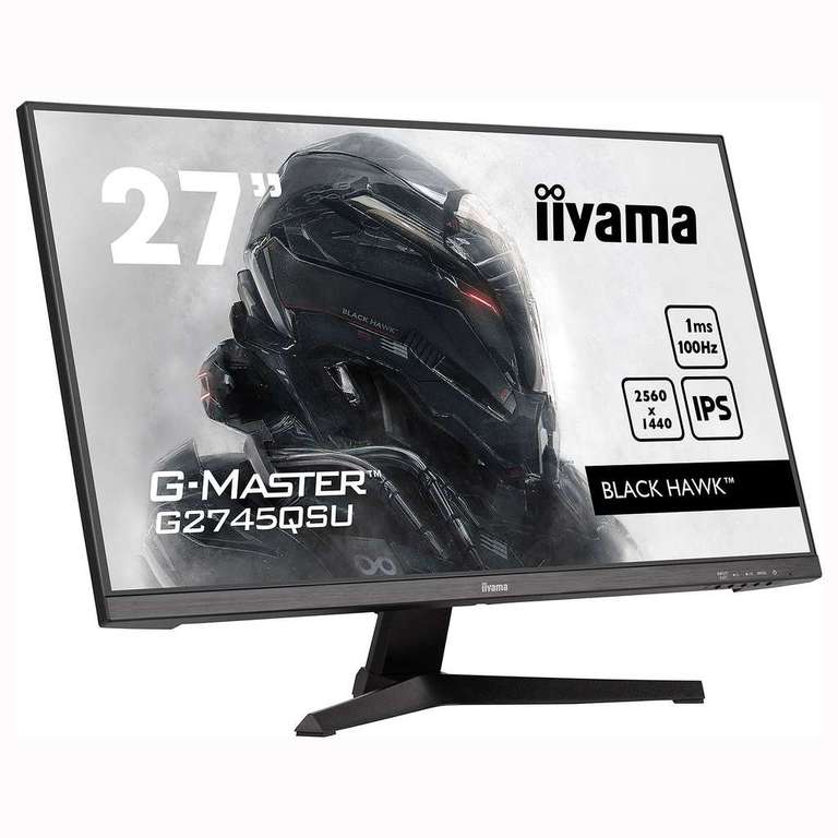 Ecran PC 27" iiyama G-Master Black Hawk G2745QSU-B1 - QHD (2560 x 1440), IPS, 100 Hz, 1 ms, FreeSync
