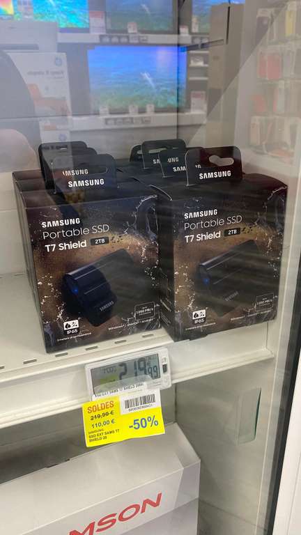 Samsung T7 Shield  Disque SSD Externe Portable, Noir 2 To