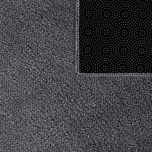 Tapis de Salon Unicolore Lavable Pile Courte et Douce, Dimension - 200x280 cm, Couleur Anthracite (Vendeur Tiers)
