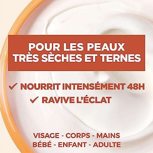 Crème Mixa Intensif Peaux Sèches Beurre de Cacao et Karité - 400mL (via coupon et Prévoyez et Économisez)