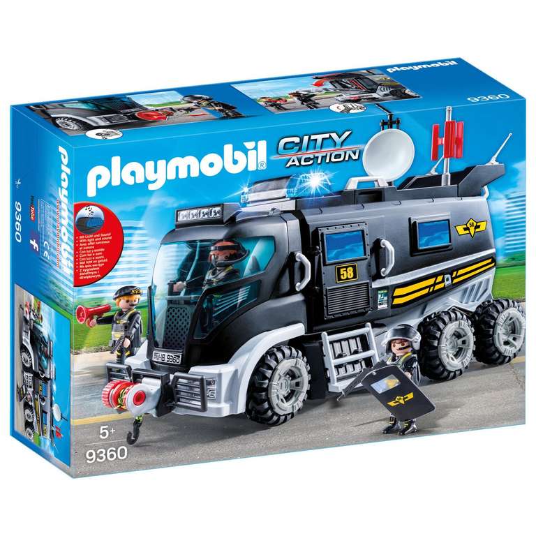 Jouet Playmobil City Action (9360) - Camion policiers d'élite avec sirène et gyrophare (via 25€ sur la carte de fidélité)