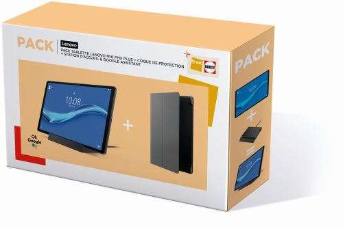 Pack tablette tactile 10.3 Lenovo Tab M10 Plus (FHD, Helio P22, 4Go RAM, 128Go) + coque protection + station d'accueil (via retrait magasin)
