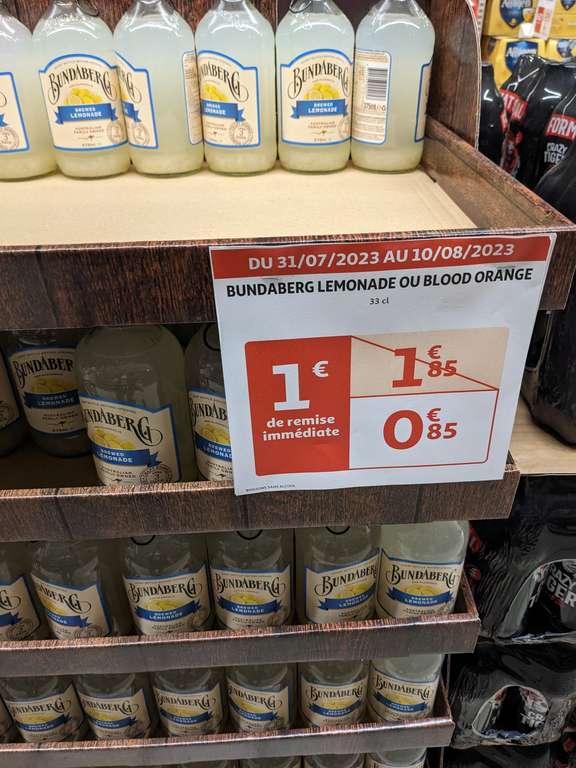 Boisson Bundaberg Lemonade ou Blood Orange - 33cL - Auchan Bordeaux Meriadeck (33)