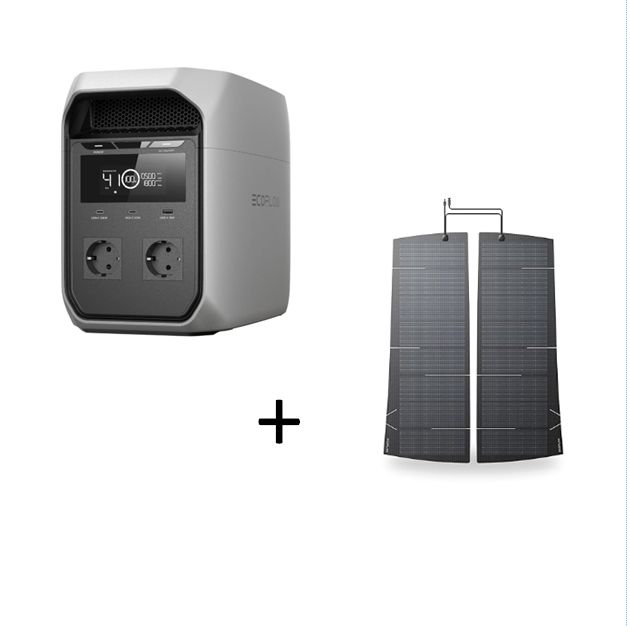 Pack EcoFlow DELTA 3 Classic + Film solaire toit panoramique HeatGuard 290 W (Tesla Model Y) – Batterie LiFePO4 1024 Wh, Sortie CA 1800 W
