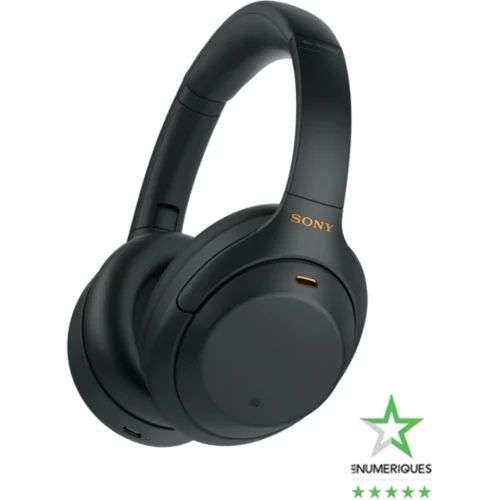Casque audio sans-fil à réduction de bruit active Sony WH-1000XM4 - Noir, Bluetooth