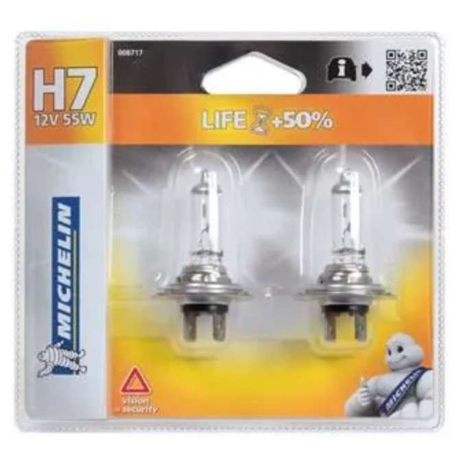 Pack de 2 ampoules H7 Michelin Life +50% - 12V 55W