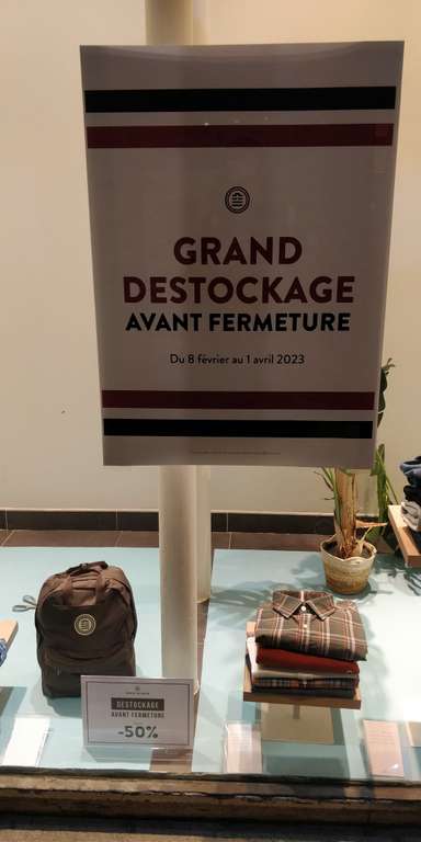 Déstockage avant fermeture : 50% de réduction sur tout le magasin - Nantes (44)
