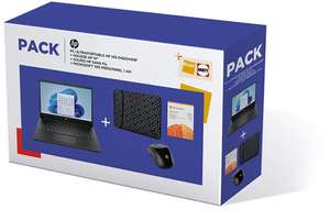 PC Portable 14" HP Laptop 14s-dq2042nf (HD, i3-1125G4, 8 Go, 256 Go SSD) + housse réversible + souris sans fil + Office 365 personnel 1 an