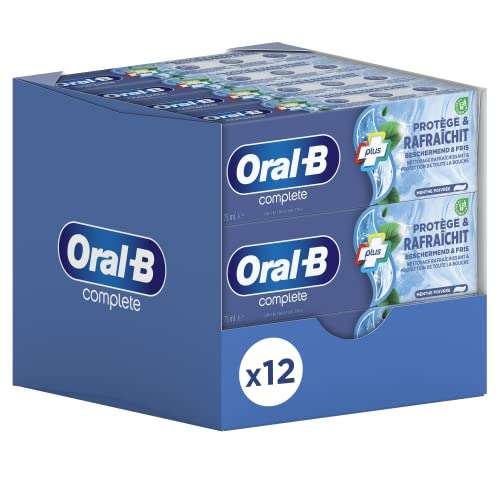 Lot de 12 tubes de dentifrice Oral-B Complete Protège et Fraicheur - 12 x 75ml