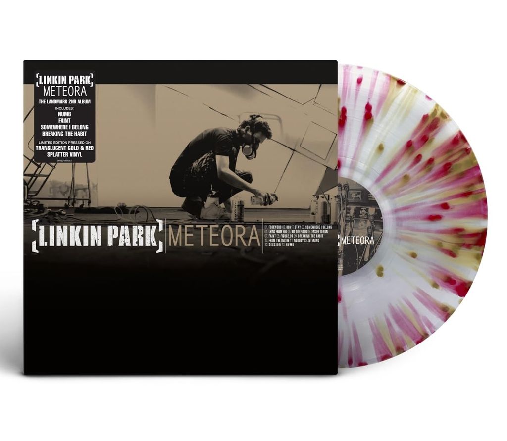 Vinyle LP Linkin Park - "Meteora" (Version splatter Translucent gold and red)