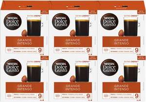 Lot de 96 capsules de café Nescafé Dolce Gusto Grande Intenso - 6x16 capsules (Via Coupon Abonnement Prévoyez & Economisez)