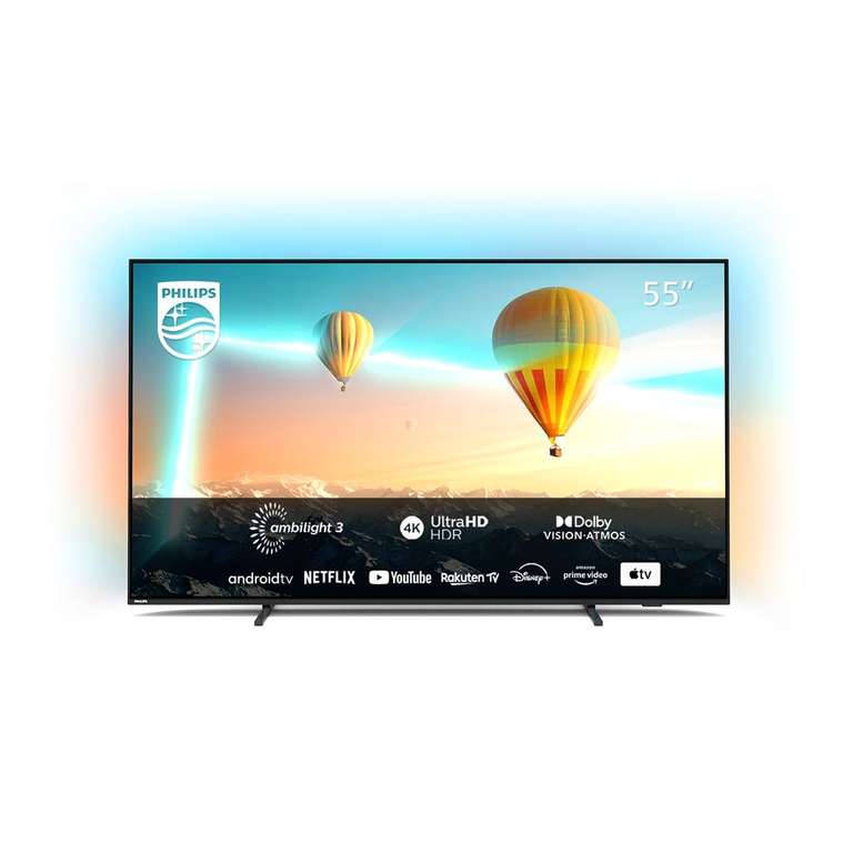 TV 55" Philips 55PUS8007/12 - 4K UHD, 2022, Android TV