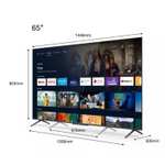 TV 65" TCL 65C725 - 4K, QLED, HDR Pro, Dolby Vision & Atmos, HDMI 2.1, Android TV (via 207€ sur la carte)