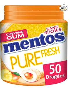 Lot 8 Boîtes de 50 Dragées Chewing-Gum Mentos Pure Fresh Tropical (via coupon et abonnement)