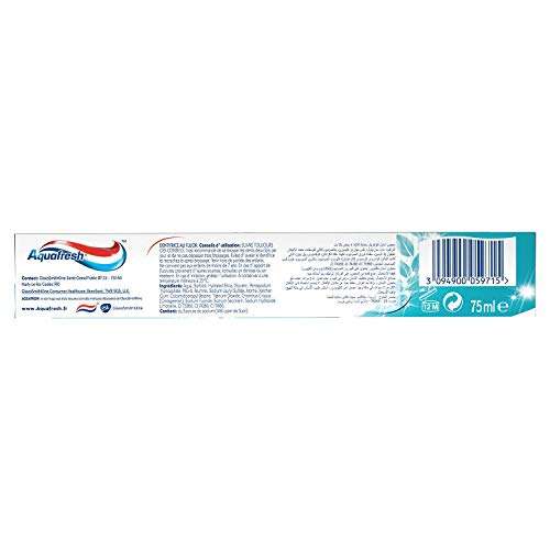 Dentifrice Aquafresh triple protection + blancheur - 75ml (Via coupon première livraison)