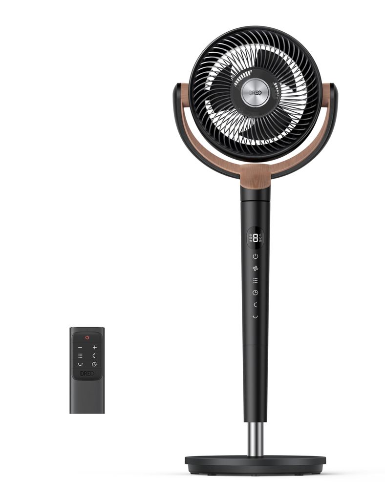 Ventilateur sur pied Dreo - 20 dB avec oscillation omnidirectionnelle 120°+120°, portée du vent 26 m