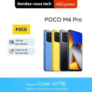 Smartphone 6,43" Poco M4 Pro 4G - Full HD+ Amoled 90 Hz, Helio G96, 8 Go RAM, 256 Go, 5000 mAh (Entrepôt France)