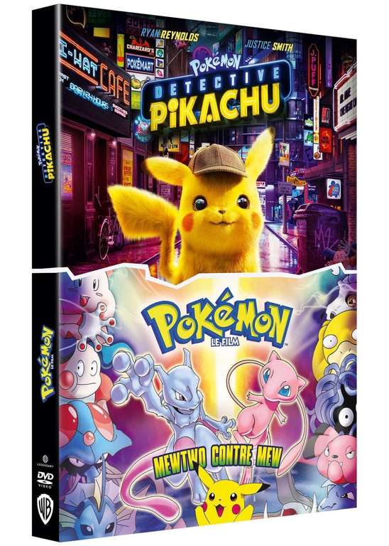 DVD Pokémon - Détective Pikachu + Pokémon le Film : Mewtwo contre Mew