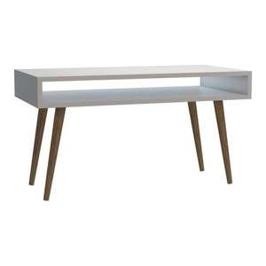 Table basse Ishøj avec espace de rangement - 70 x 90 x 45 cm, blanc (vendeur tiers)