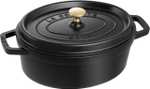 🔥 116.51€ | Cocotte en Fonte Émaillée Staub avec Couvercle, Tous feux dont induction, 4 Cocotte en Fonte Émaillée Staub avec Couvercle, Tous feux dont induction, 4 personnes, Ovale, 27 cm, 3,20 L, 5,3 kg, Noir Mat