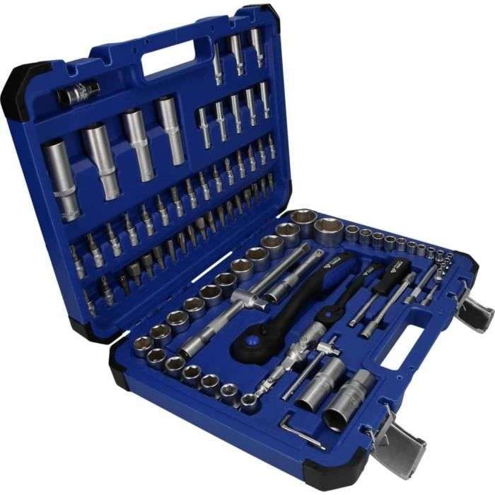 Coffret 94 pièces douilles embouts et clés cliquet Brilliant Tools (by KS Tools) BT023094 - 1/4", 1/2", extensions (vendeur tiers)
