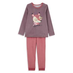 Pyjama velours Fille Inextenso - Rose