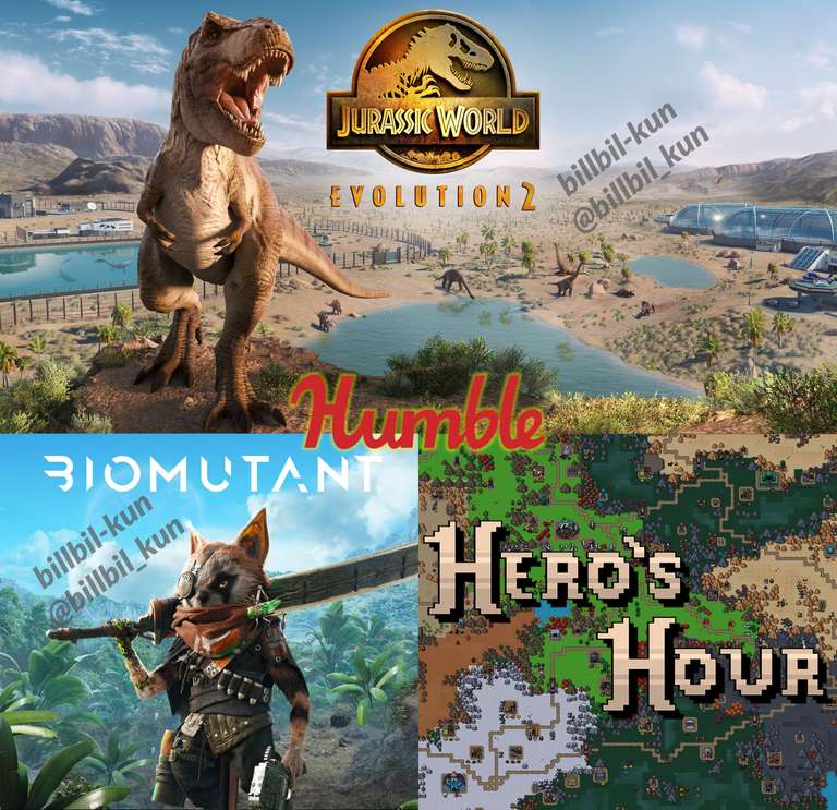Humble Bundle Choice - Mars 2023 - Jurassic World Evolution 2 + Biomutant + Hero's Hour + 5 Jeux sur PC (Dématérialisé - Steam)