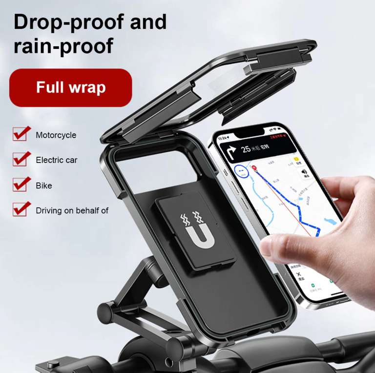 Support étanche de Smartphone pour moto/vélo/trottinette