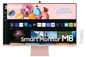 Écran PC 32" Samsung Monitor M8 (LS32BM80PUUXEN) - 4K UHD, HDR10, Dalle VA, 60 Hz, 4 ms, Télécommande, Webcam (Vendeur tiers)