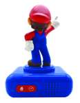 Réveil Lexibook : Nintendo Super Mario RL800NI - Veilleuse, Personnage Lumineux, Choix de 6 alarmes, 6 Effets sonores - Bleu/rouge