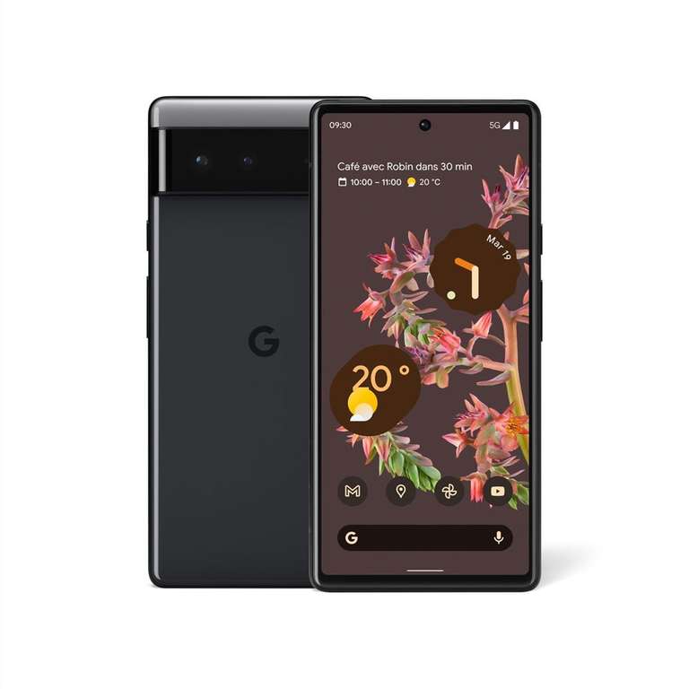 [Adhérents Fnac] Smartphone 6,4" Google Pixel 6 128 Go - 5G, FHD+, Tensor, 8 Go de RAM (+50€ sur le compte fidélité)