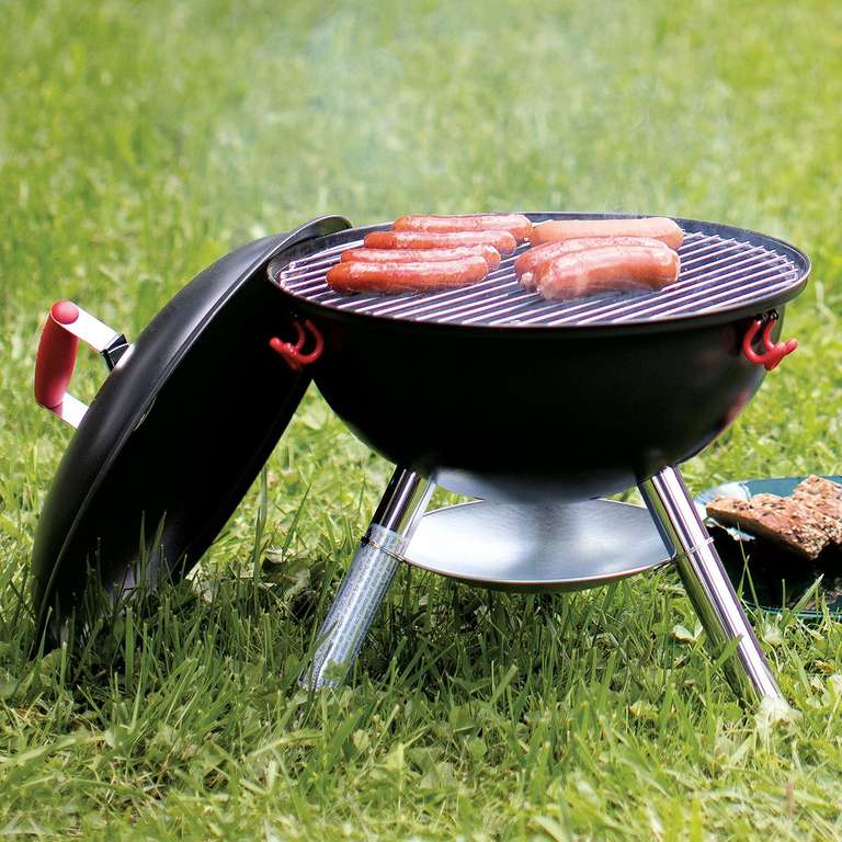 Barbecue portable à charbon de bois Bodum Fyrkat - 38 x 45 x 38 cm (Version noire ou Chromée)