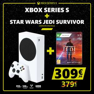 Pack console Xbox Series S + Jeu Star Wars Jedi Survivor (Dématérialisé)
