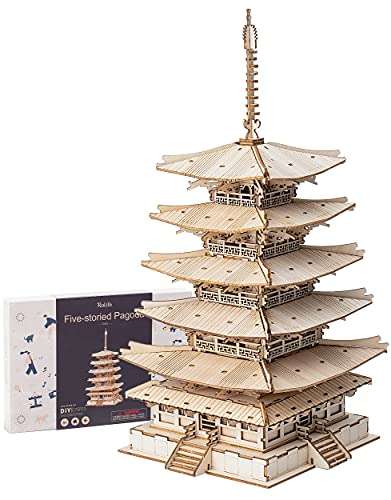 Kit en bois de pagode japonaise à Five étages Rolife (TGN02)