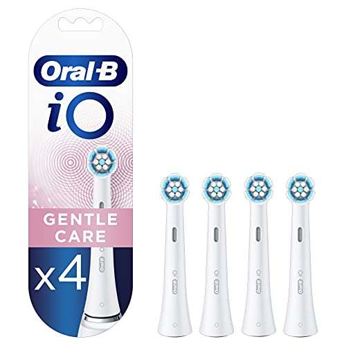 Lot de 4 Brossettes de Rechange Oral-B iO Gentle Care pour Brosse à Dents Électrique Oral-B iO
